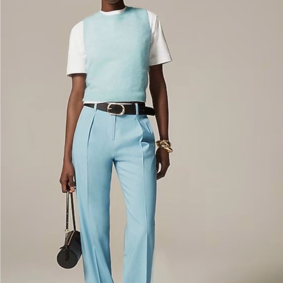 J. CREW 100 % Cashmere BrushedBaby Blue Sleeveless Women’s Small Sweater - Picture 7 of 7